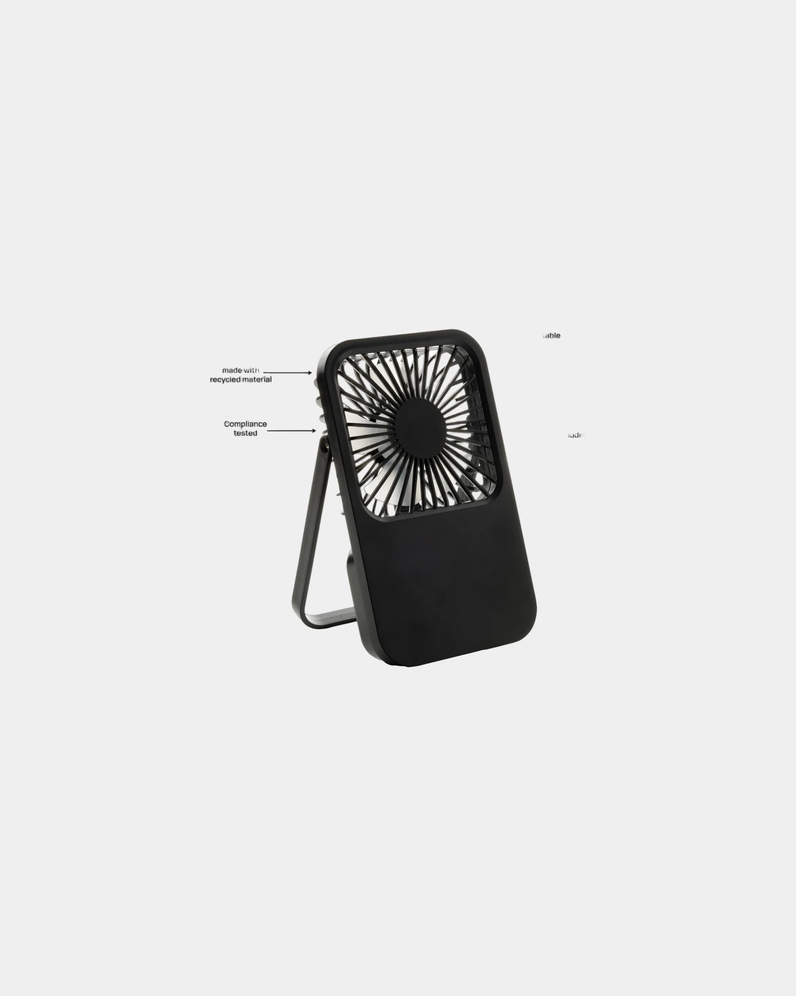Promotional recycled ABS desk fan - 1